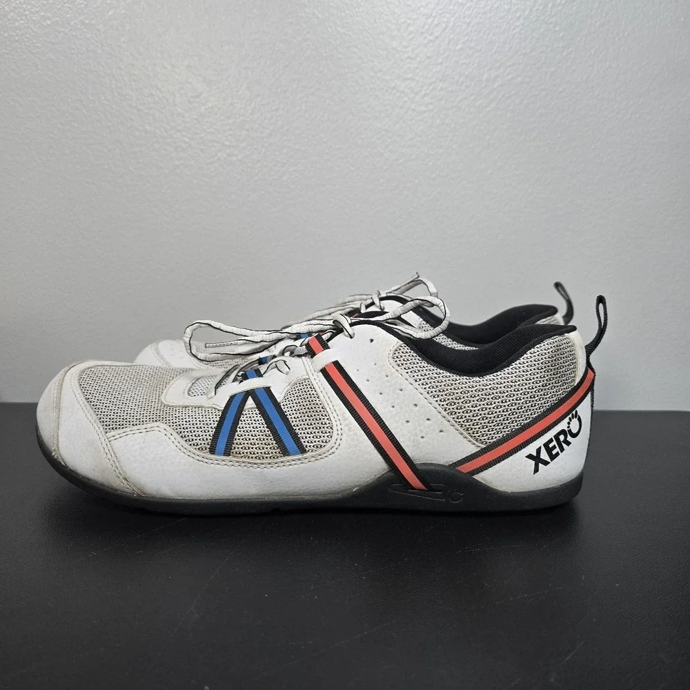 Xero Shoes Mens 11 White Prio Barefoot Minimalist Running Sneakers Gym Training